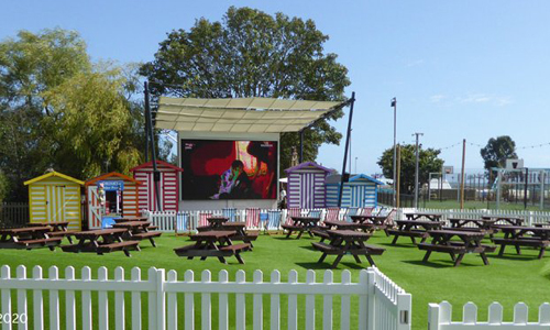 The Outdoor Cinema and Stage at Caister Holiday Park